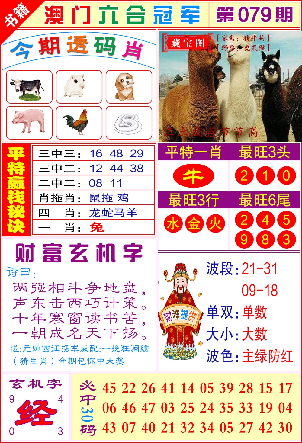 079期澳门六合冠军[图]